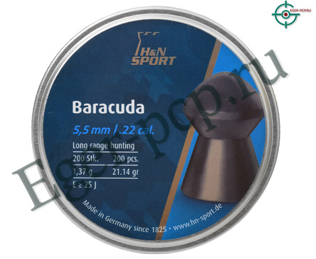 Пули пневматические H&N Baracuda 5.5 мм (200 шт, 1.37 г)